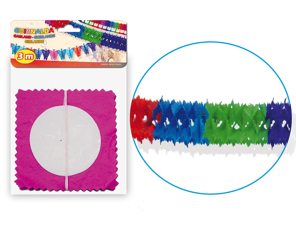Guirnalda de Papel Acordeón Mix de Colores