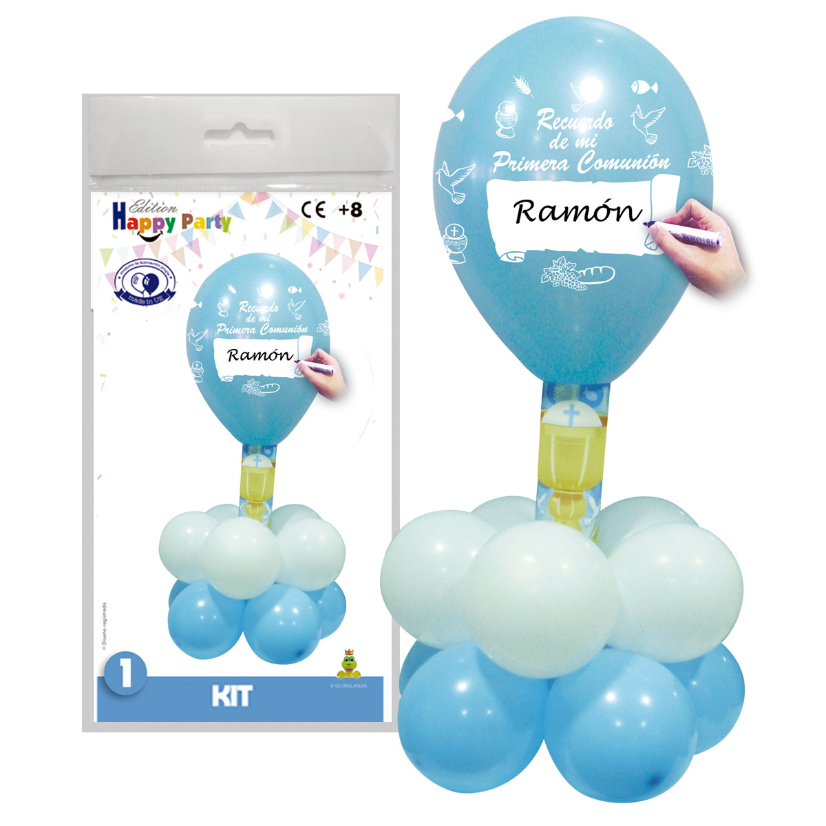 Kit Centro de Globos Comunión Niño