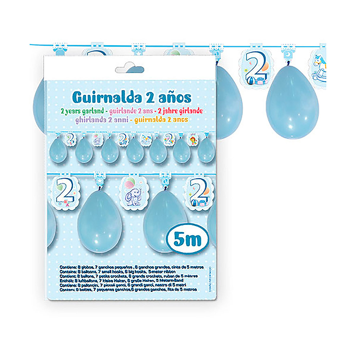 Guirnalda Cumpleaños 2 Años Niño