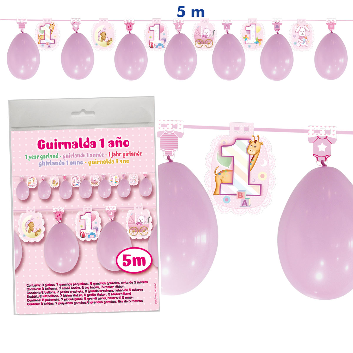 Guirnalda 1 Año Niña