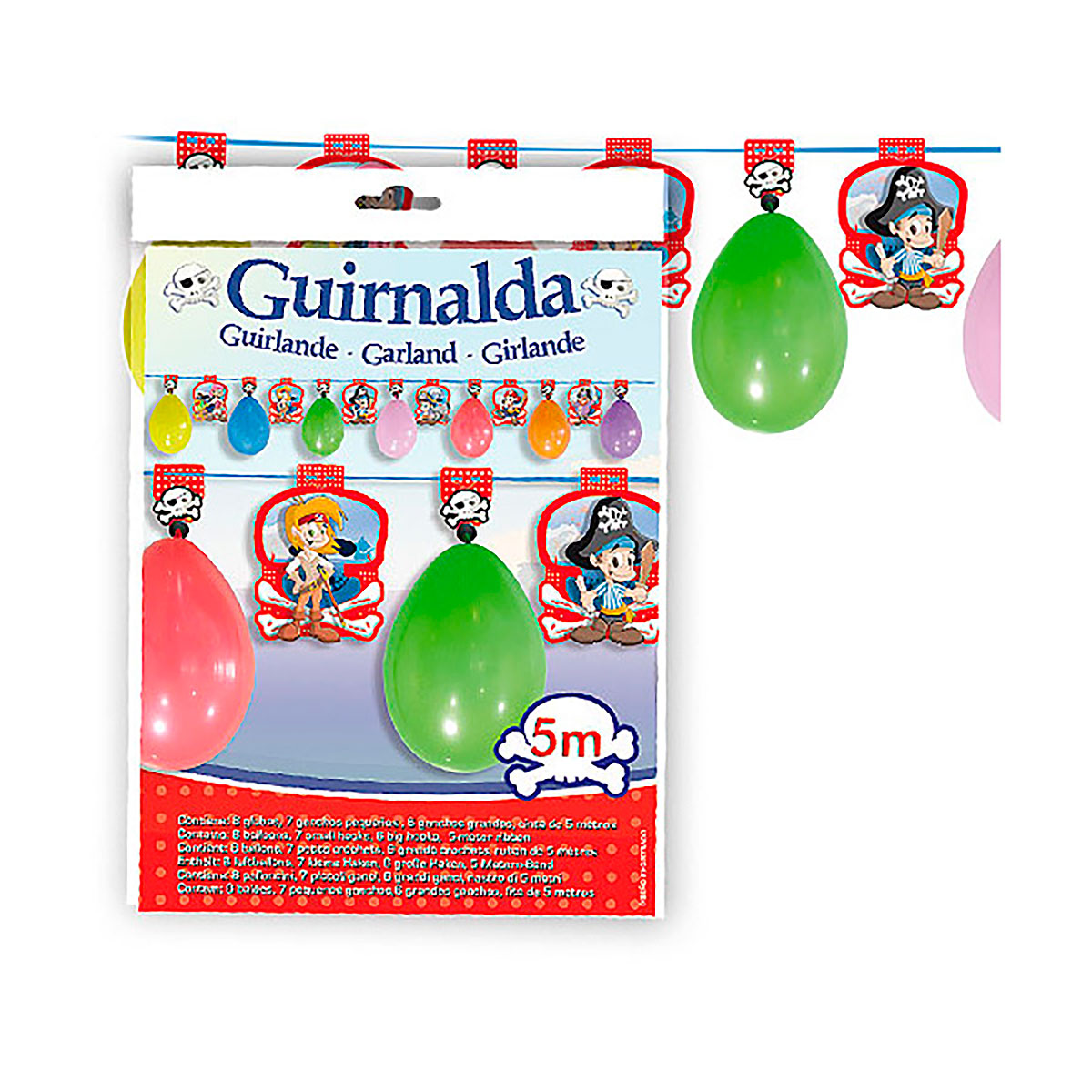 Guirnalda Piratas con Globos