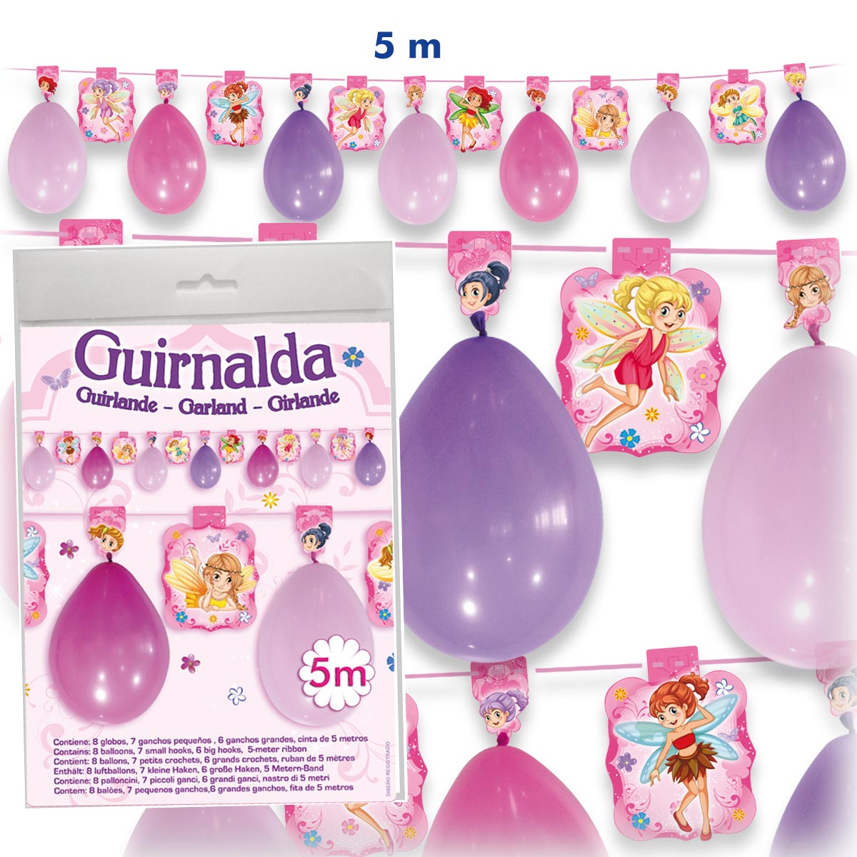 Guirnalda Hadas con Globos