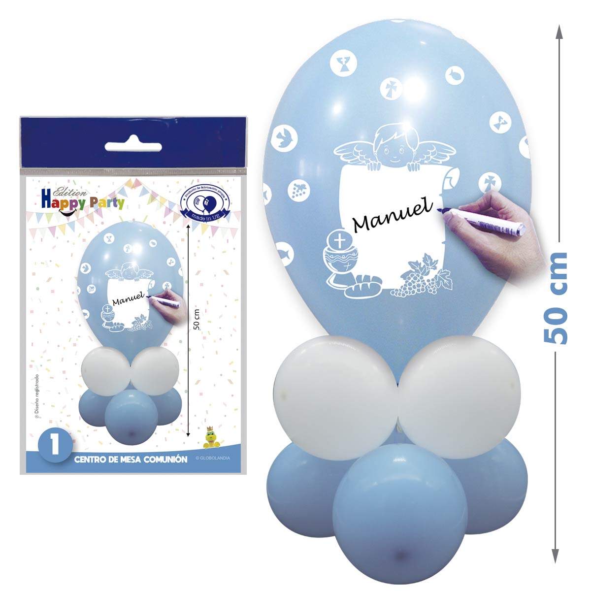 Kit Centro de Mesa Comunión Niño