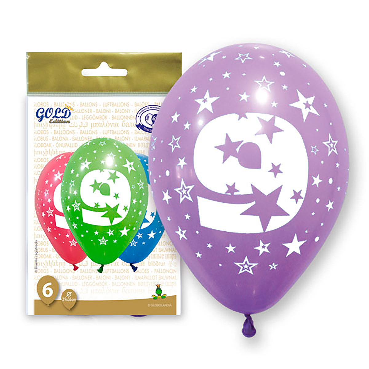 Globos Número 9 Gold Edition
