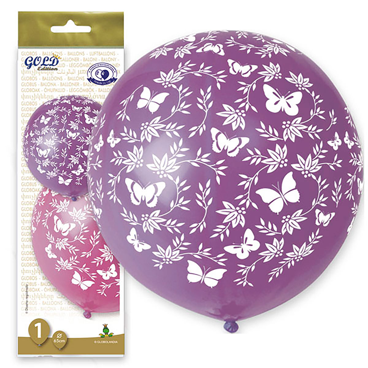 Globo Gigante GOLD Mariposas 180cm