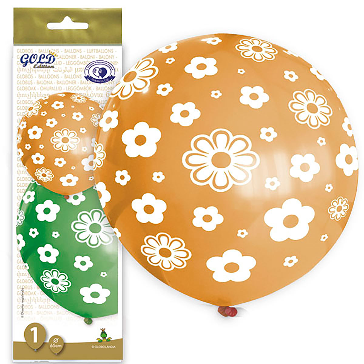 Globo Gigante Gold Edition Flores Mix