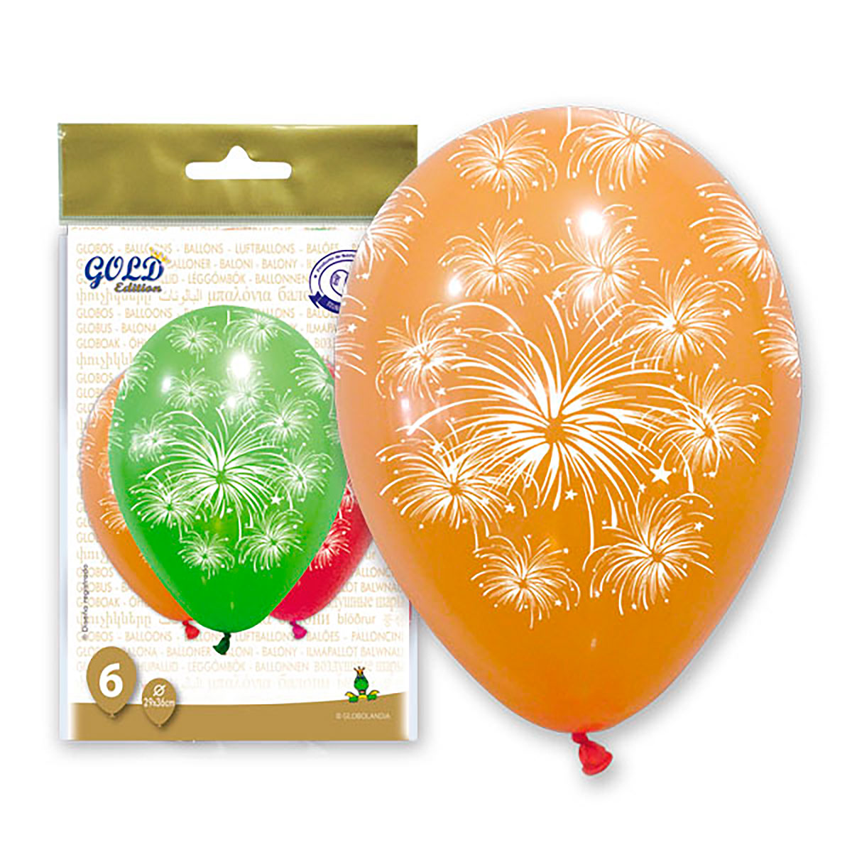 Globos Fuegos Artificiales 12" Mix Gold Edition