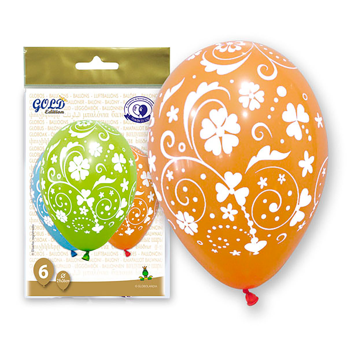 Globos impresos Jardín de Flores - Bolsa de 6