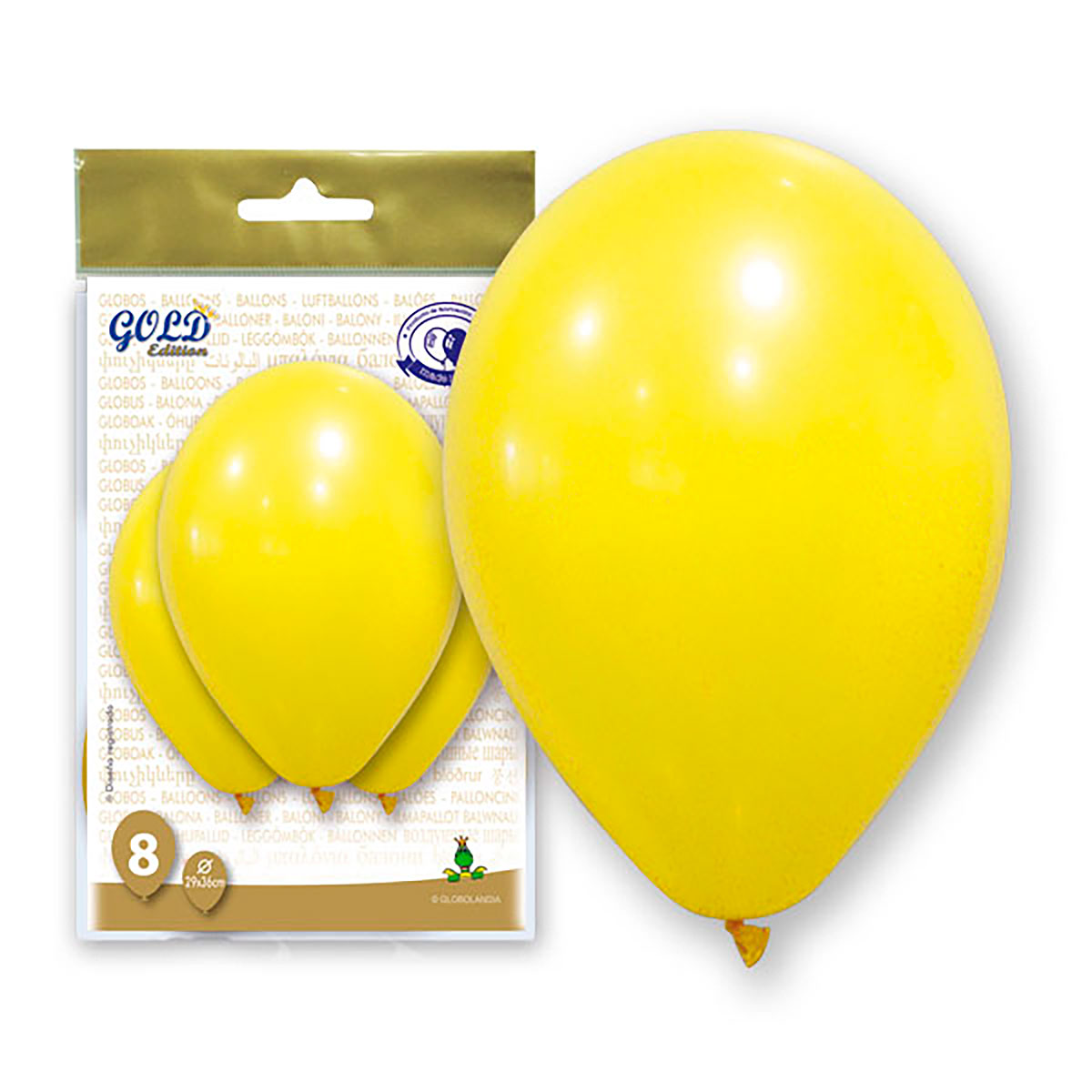 Globos Amarillos Gold Edition 12 Pulgadas (Bolsa 8 uds)