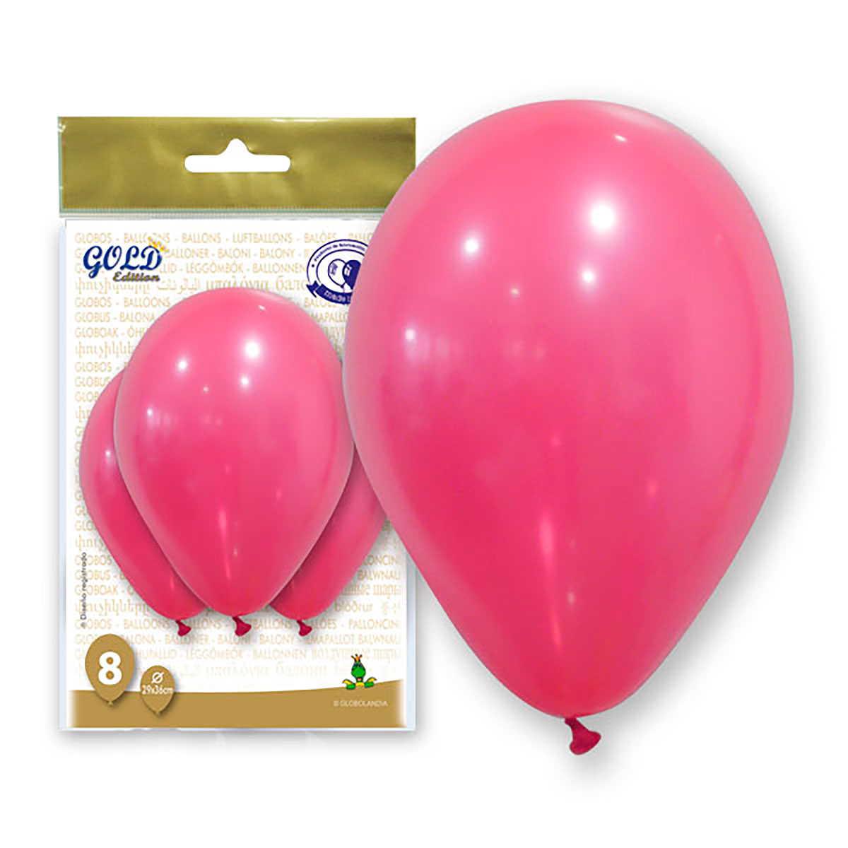 Globos Rojos Gold Edition 12 pulgadas (8 uds)