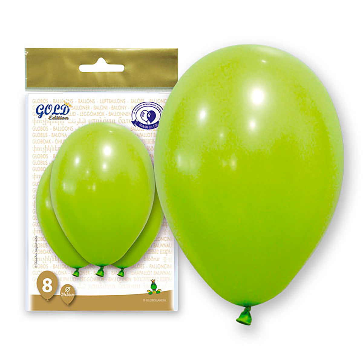 Globos Pistacho 12 Gold Edition - Bolsa de 8