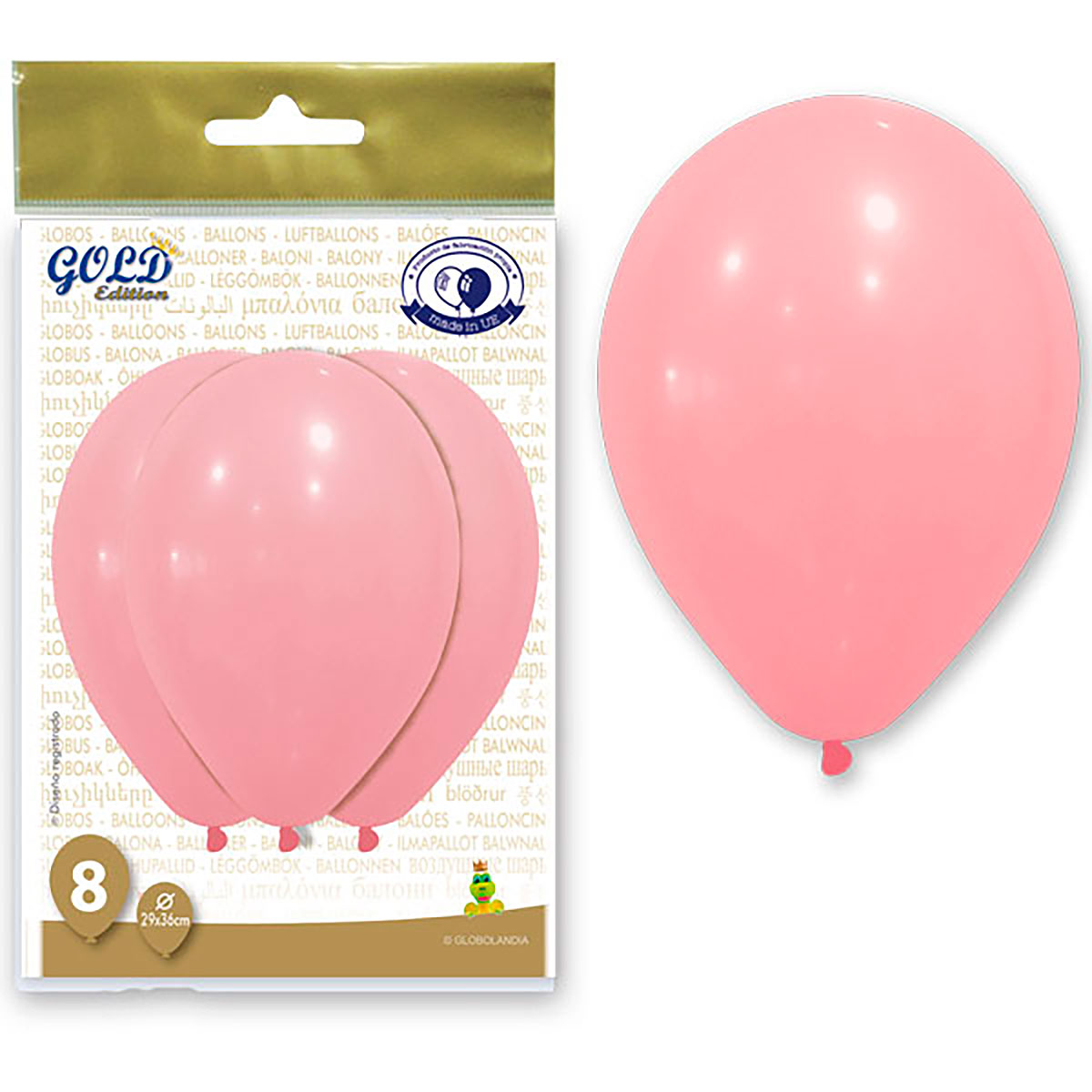 Globos Gold 12'' Rosa Bebé