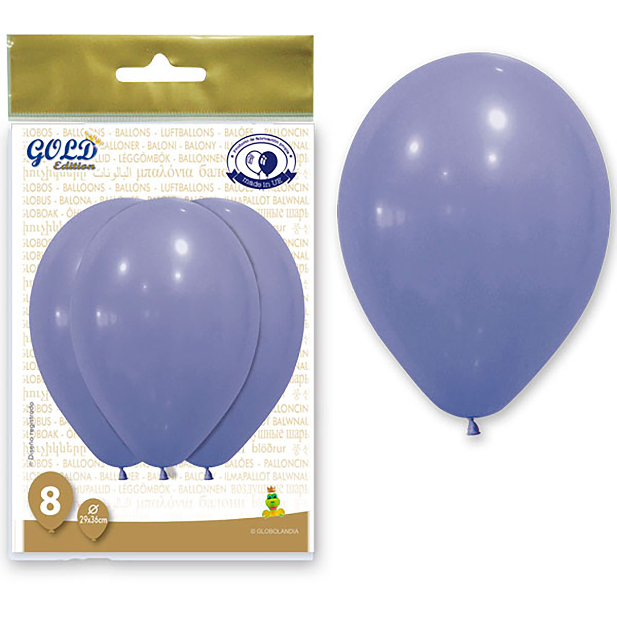 Globos Gold Edition 12GP Azul Bigaro bolsa 8 uds