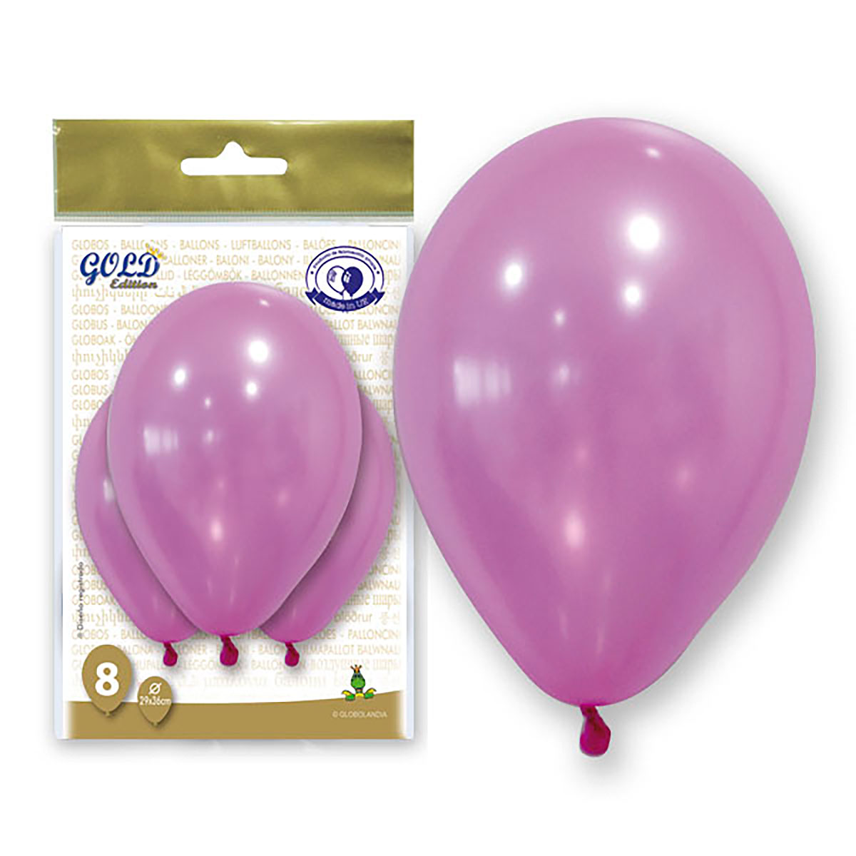Globos Látex Rosa Gold Edition 12" - Bolsa de 8