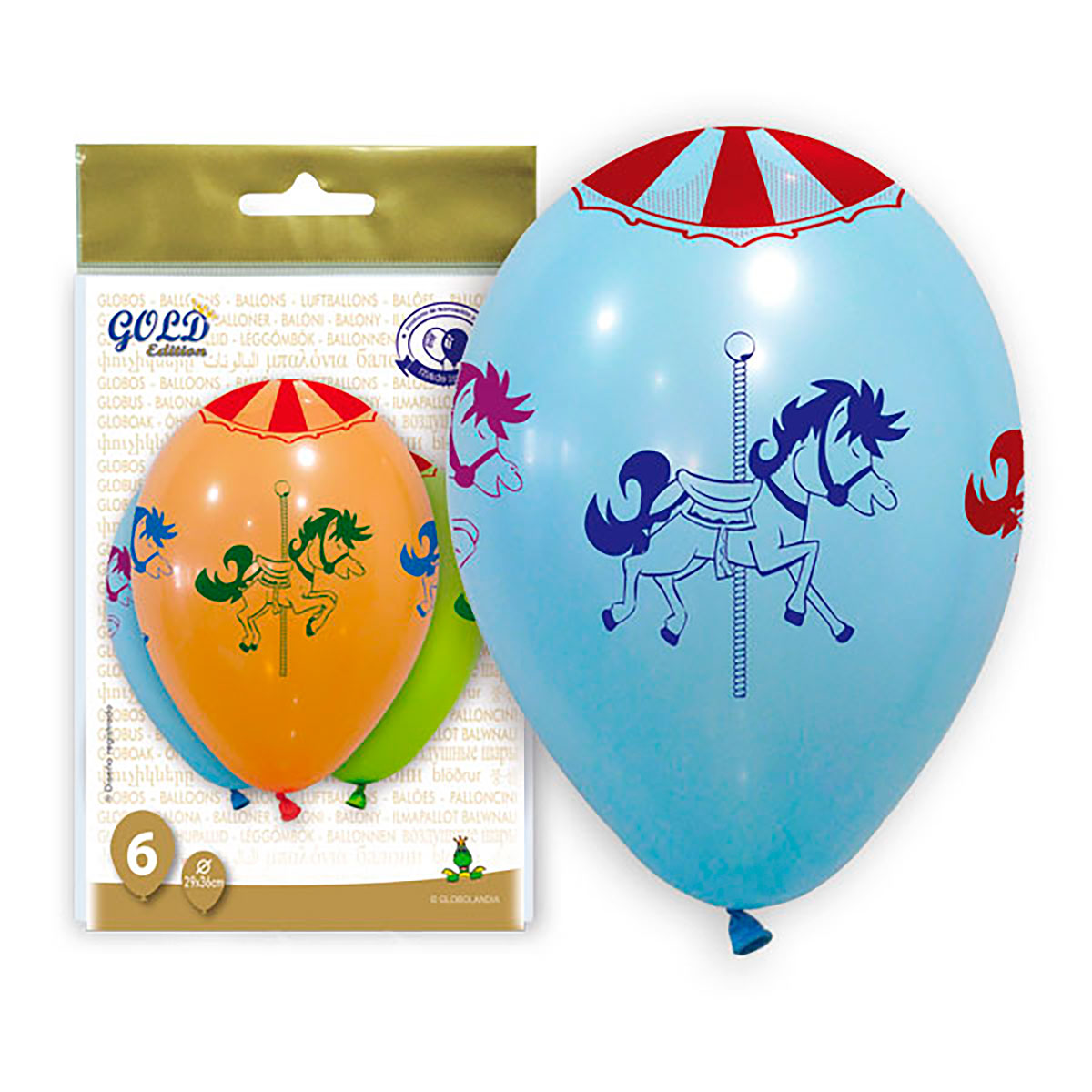 Globos Impresos Tío Vivo Gold Edition 12" Mix
