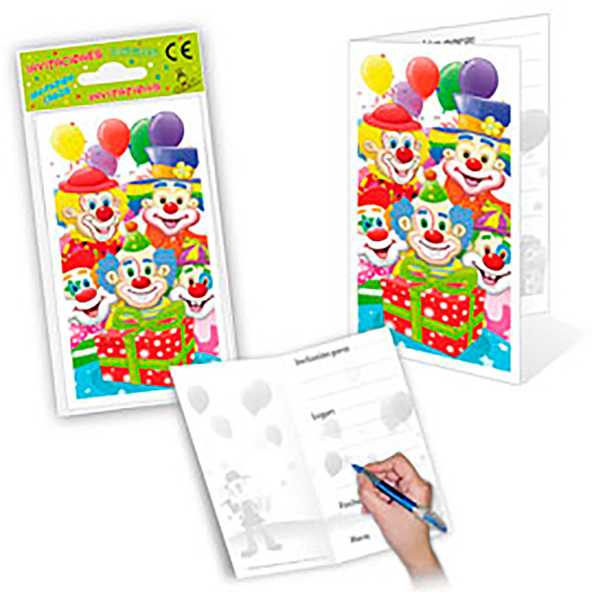 Invitación Payasos