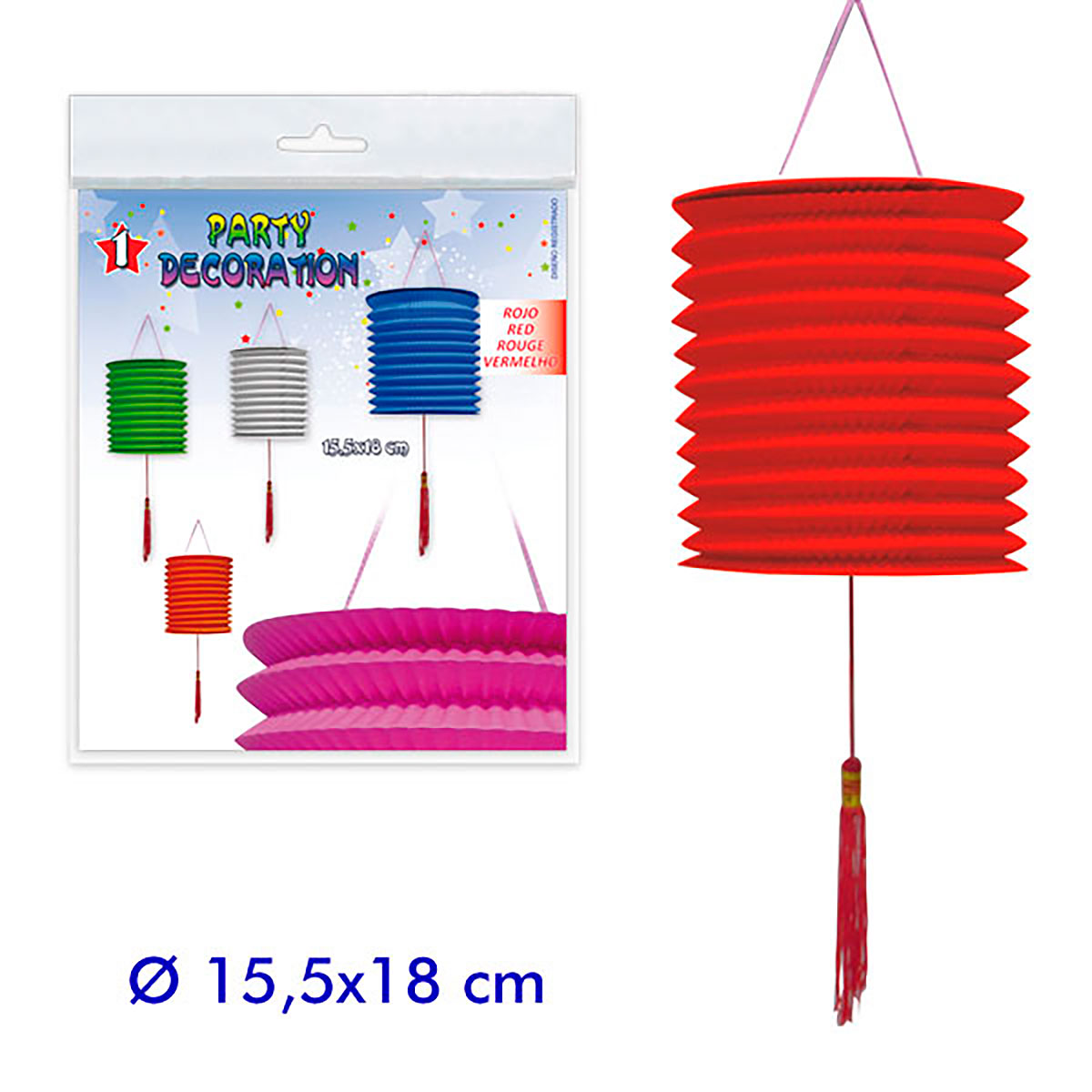 Farolillo de Papel Rojo
