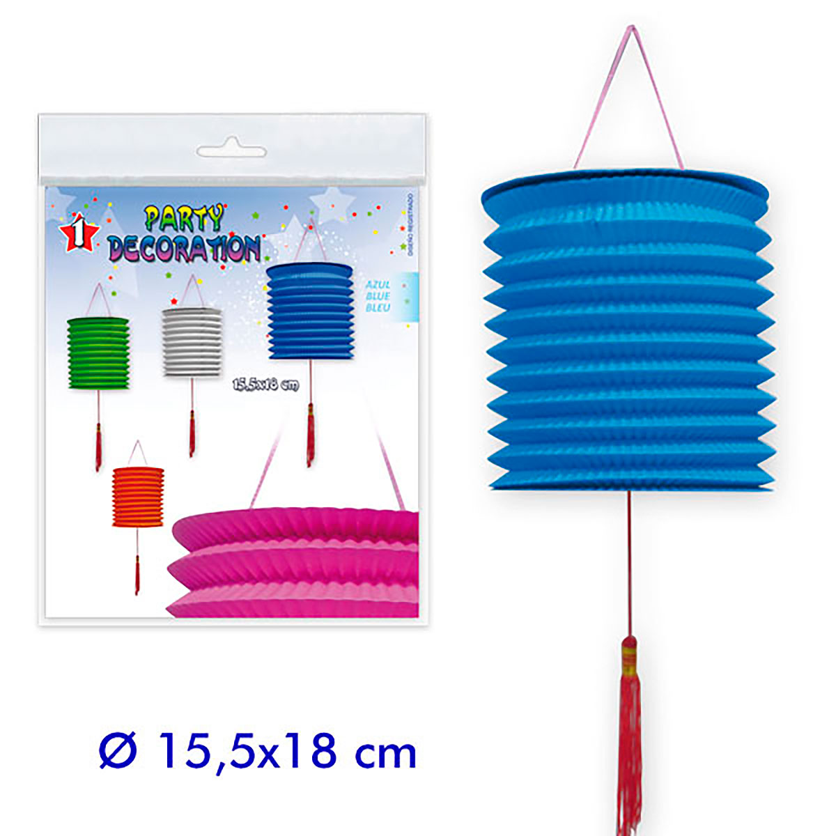 Farolillo de Papel Celeste
