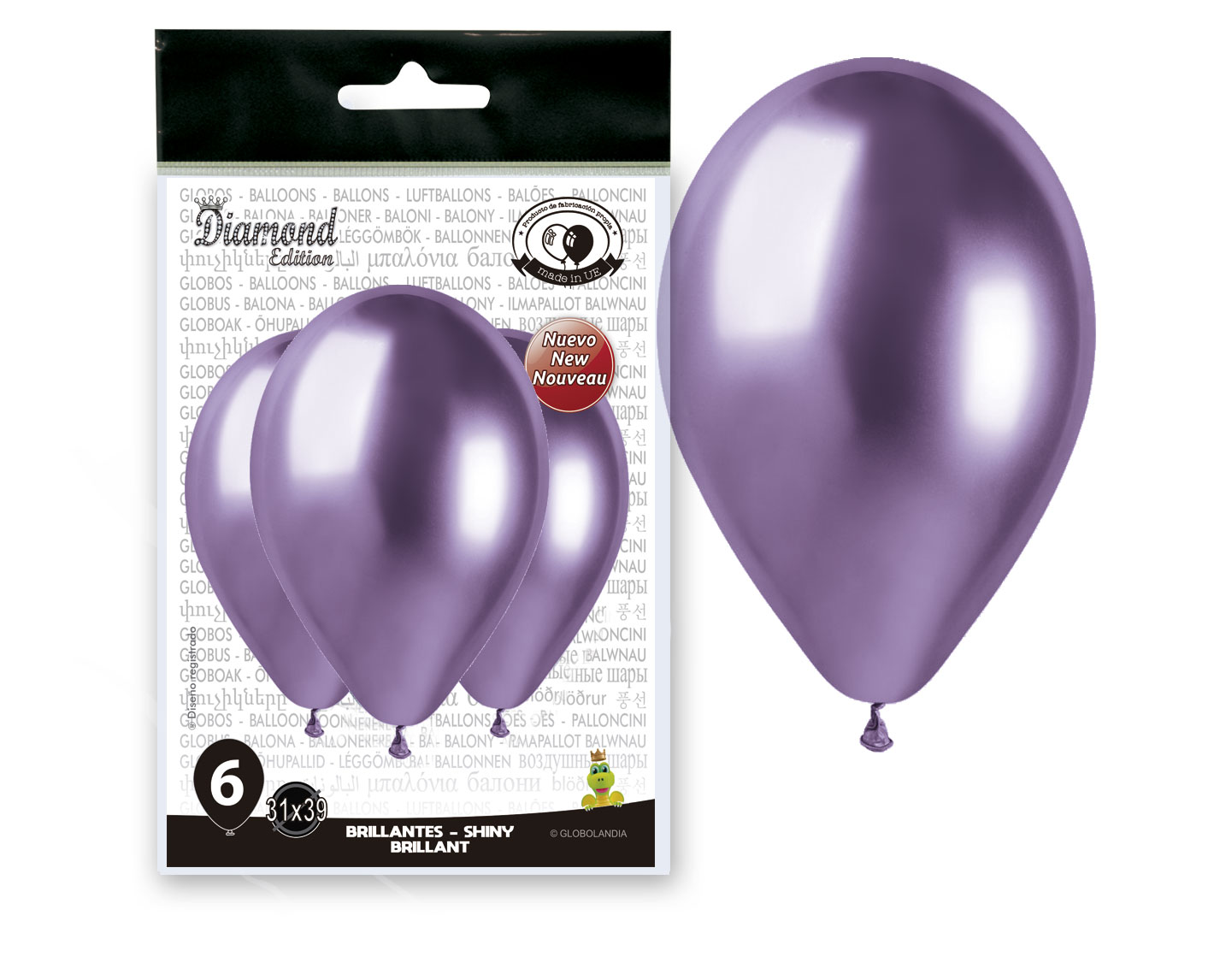 Globos Diamond Lila Espejo