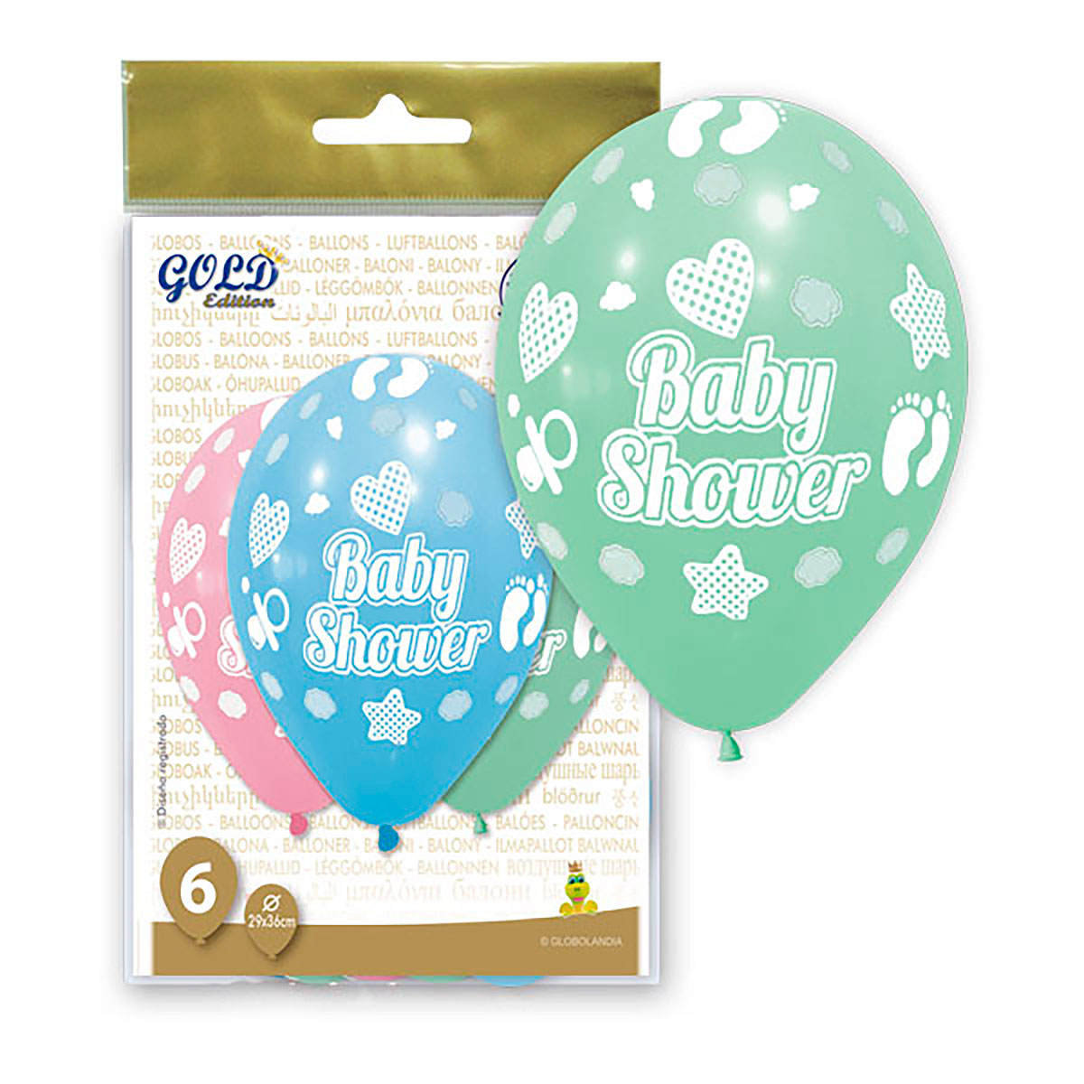 Globos Baby Shower Gold Edition