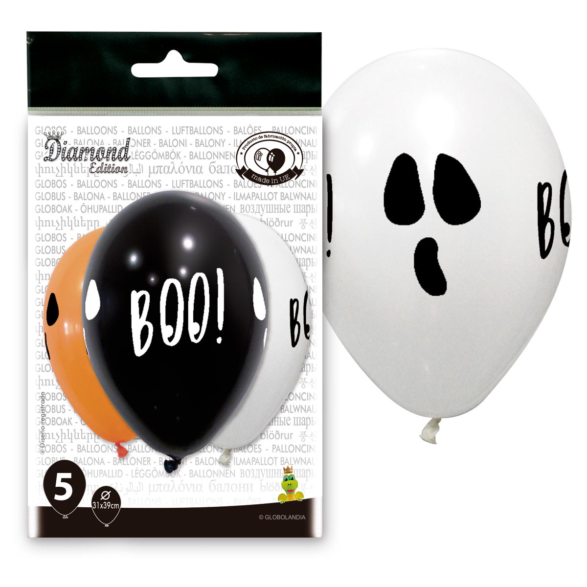 Globos BOO! Halloween Diamond 14" Mix