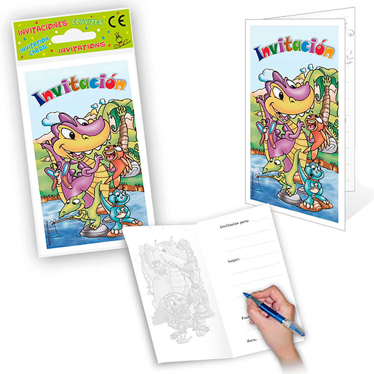 Tarjetas de Invitación Dinosaurios