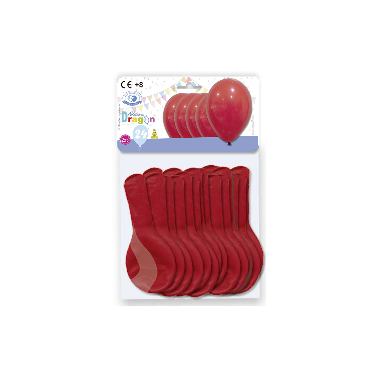 Bolsa de globos látex Edition Dragón rojo