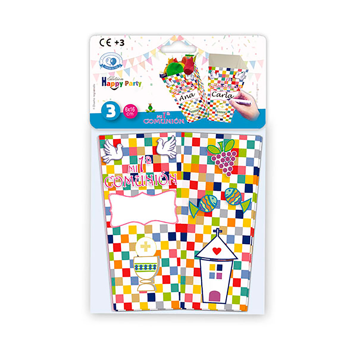 Vasos para chuches Comunión Niña (bolsón de 3)