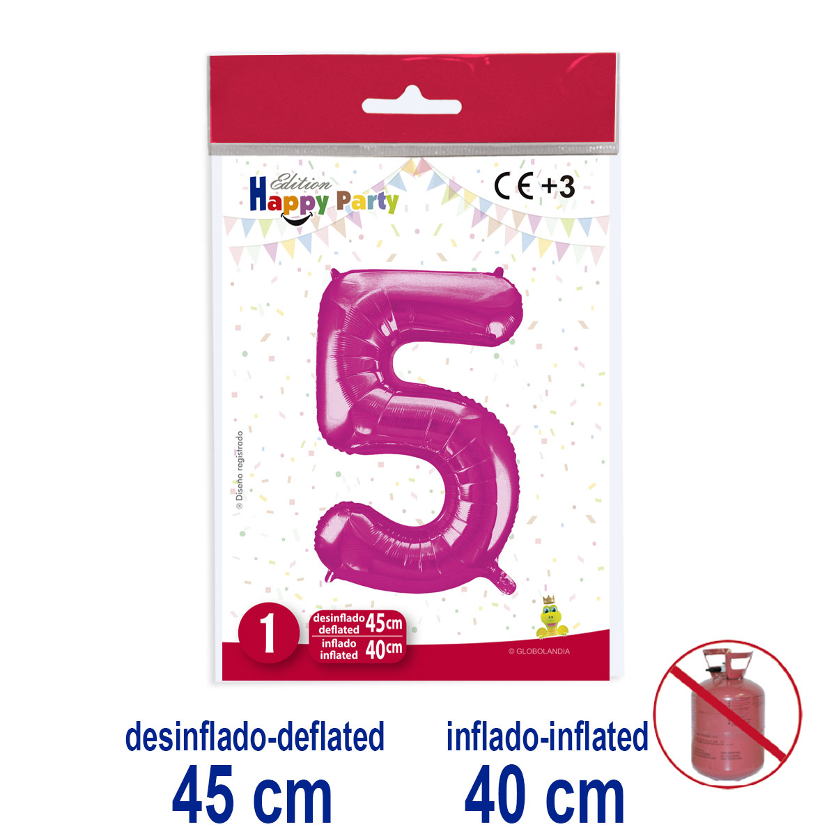 Globo Poliamida Número 5 Rosa