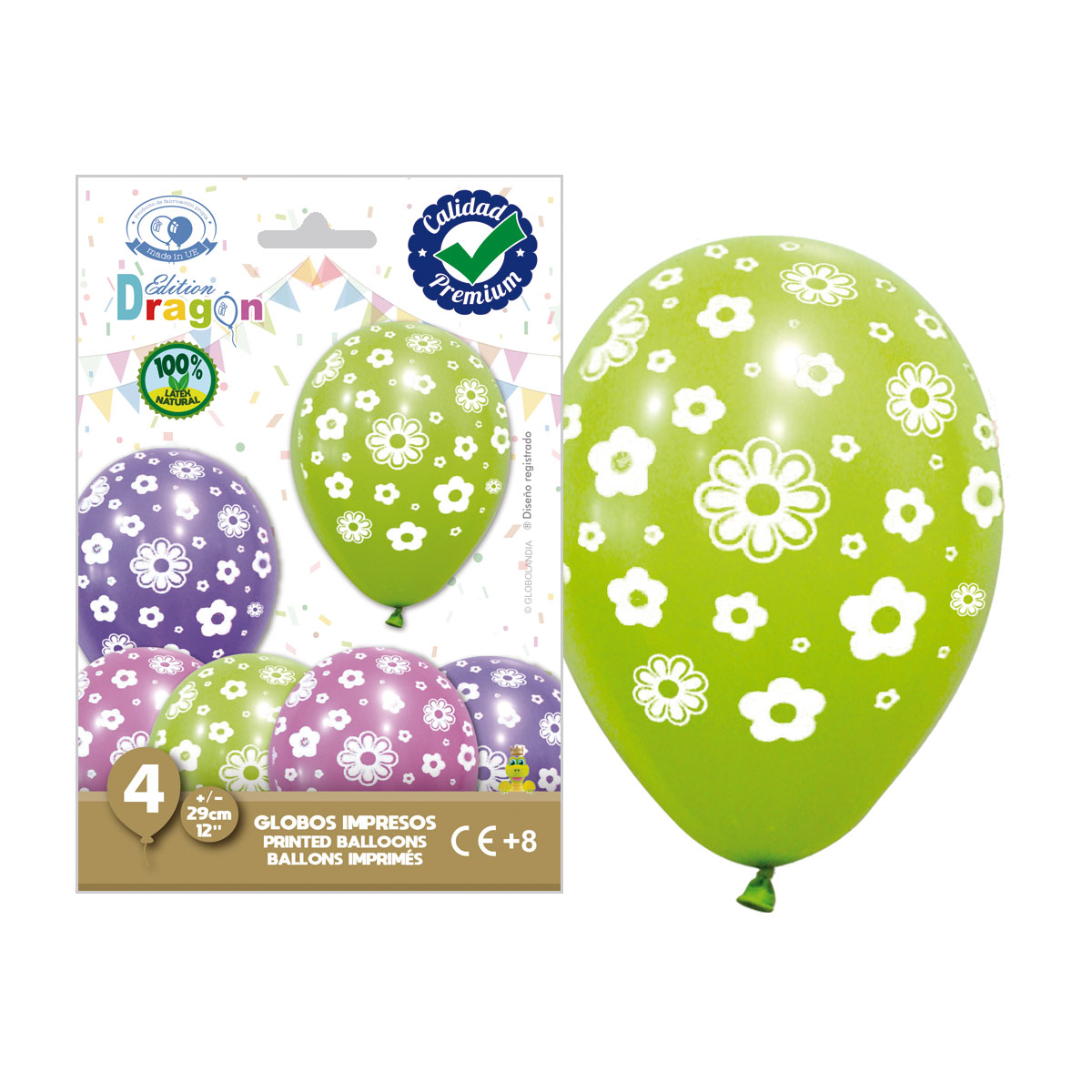 Globos Pastel Flores Mix 12 Pulgadas