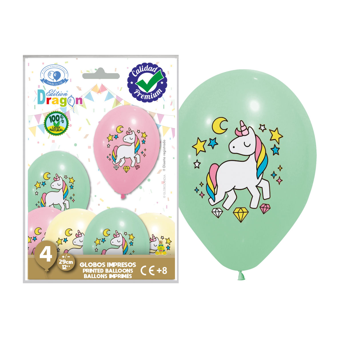 Globos Unicornio Dragón Edition