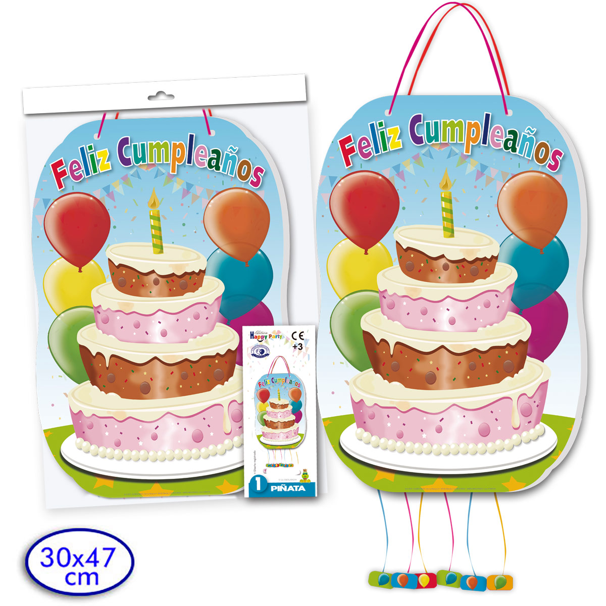 Piñata Tarta Cumpleaños