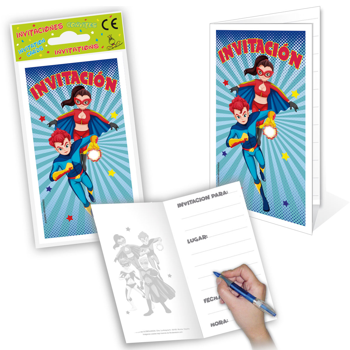 Invitaciones Superhéroes