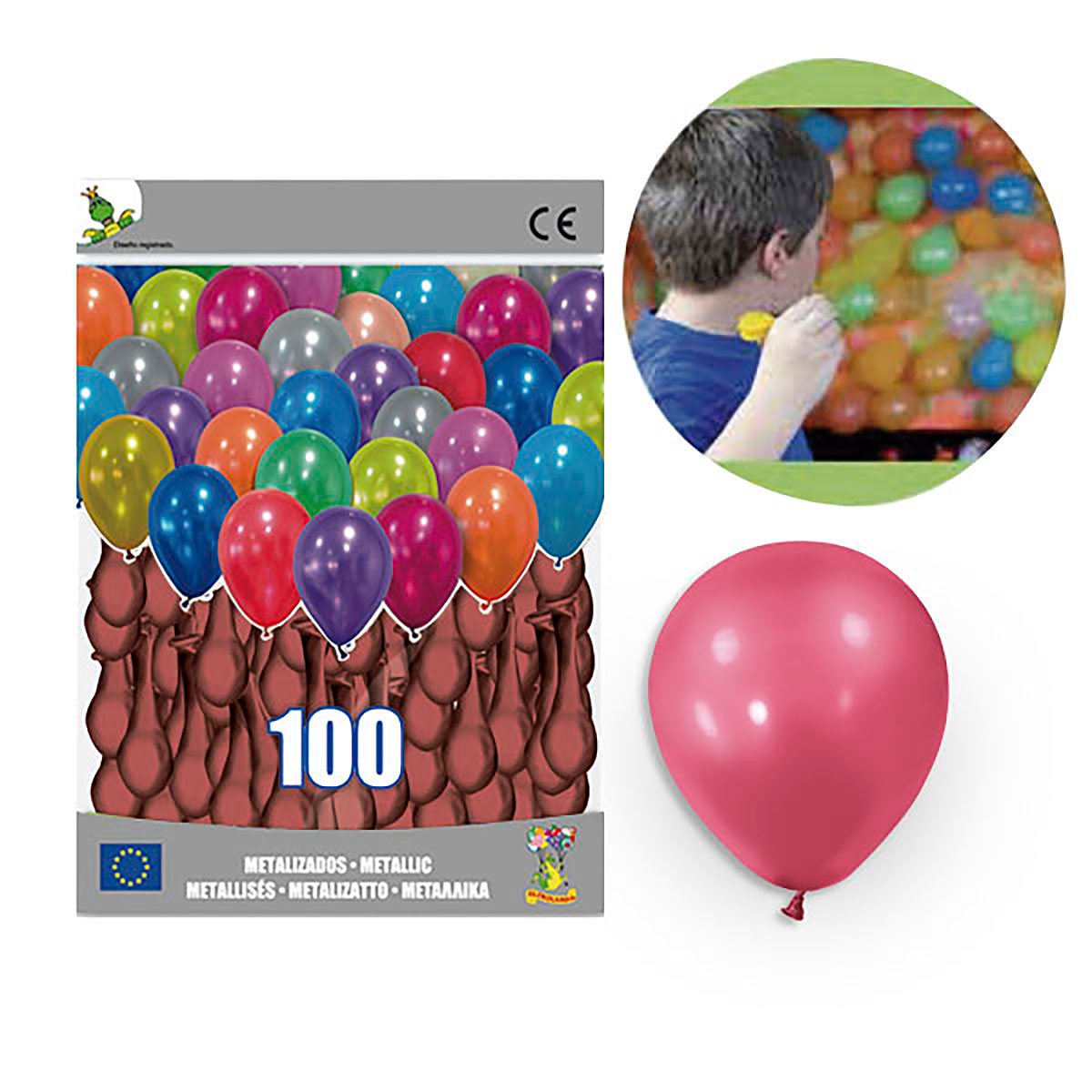 Globos Metalizados Rojo 5" - Bolsa de 100