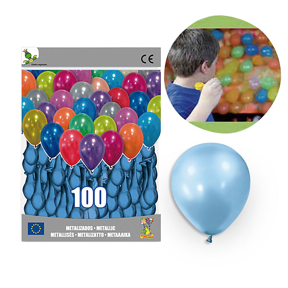 Globo metalizado celeste 5 pulgadas
