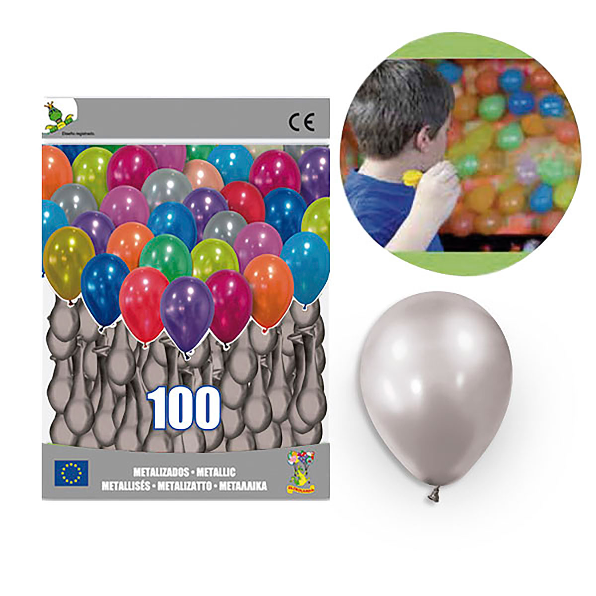 Globos Metalizados Plata nº5