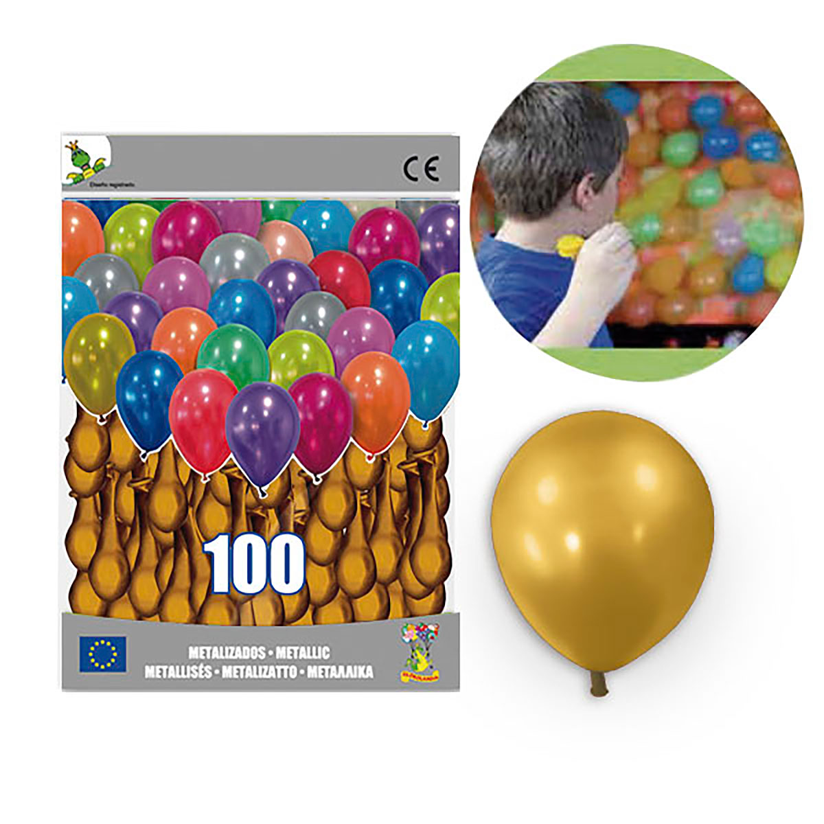 Globos Metalizados Oro 5" Bolsa 100 uds