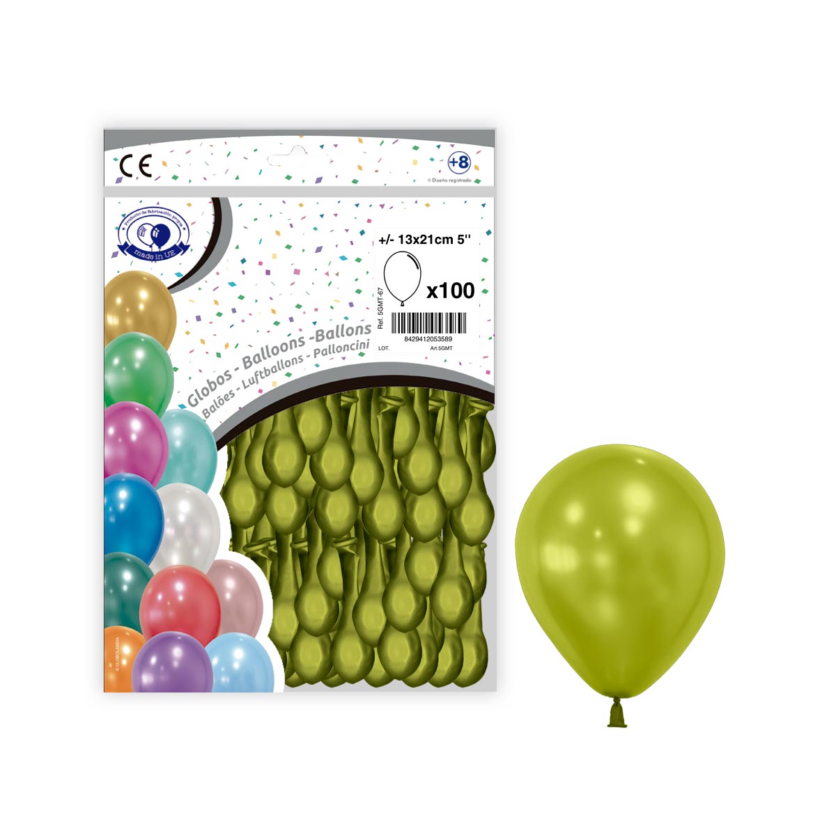 Globos Metalizados Lima 5 pulgadas