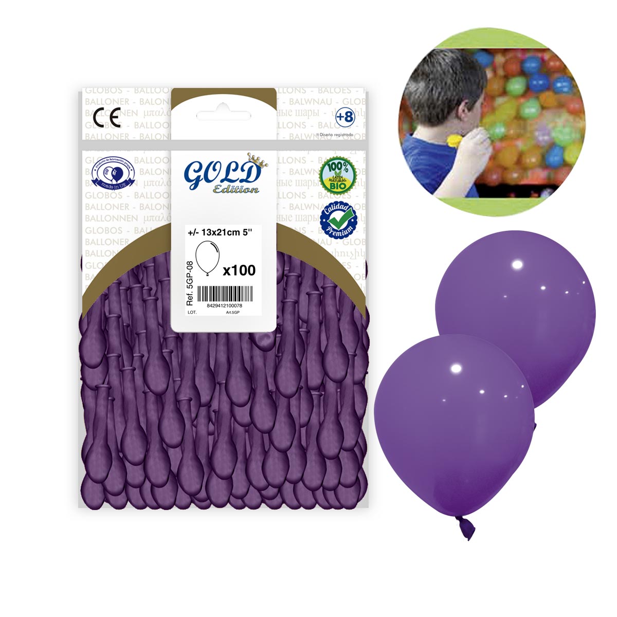Globos Lila Pastel 5 pulgadas
