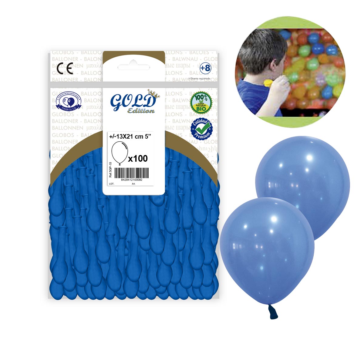Globo Azul 5 pulgadas Gama GP