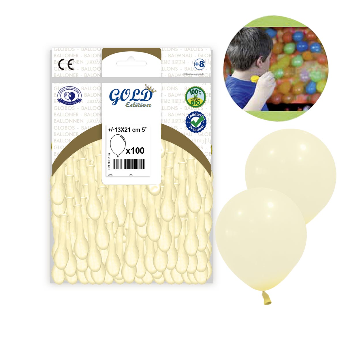 Globos Pastel Mantequilla 13 cm