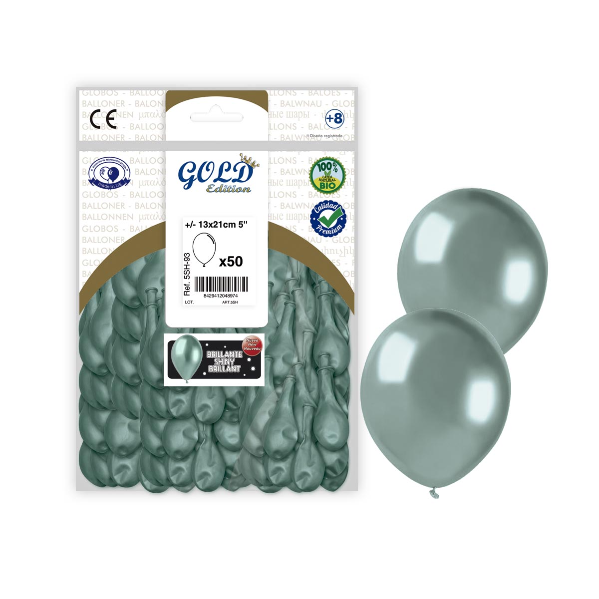 Green Mirror Balloon 5 inch