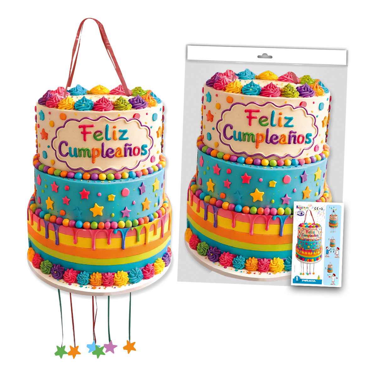 B/ PIÑATA FELIZ CUMPLEAÑOS TARTA