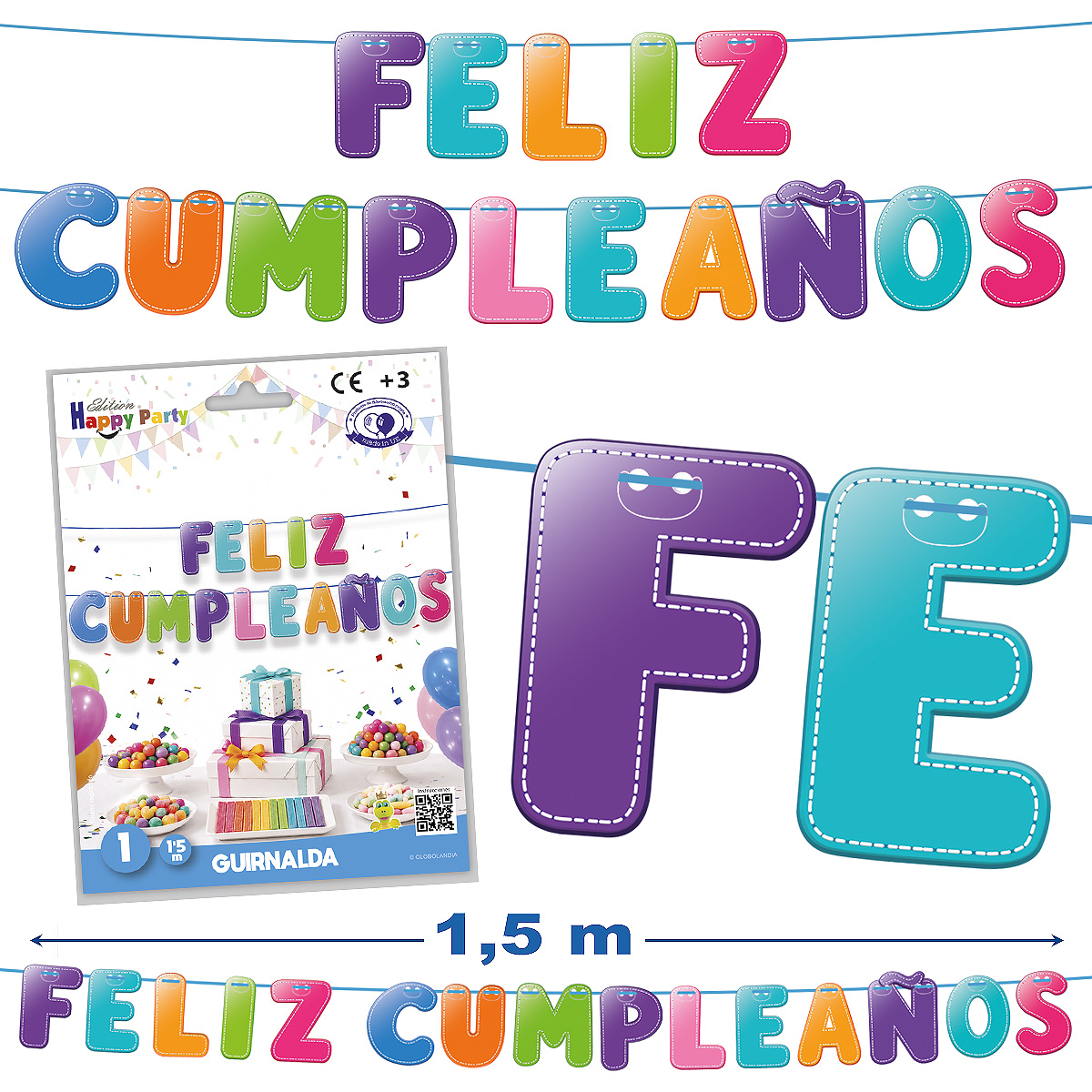 B/ GUIRNALDA FELIZ CUMPLEAÑOS BORDADO