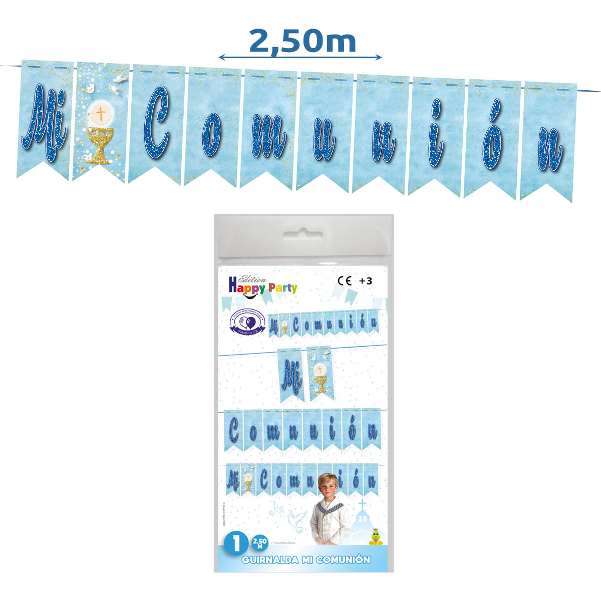 B/ GUIRNALDA BANDERIN MI COMUNION AZUL R.6200