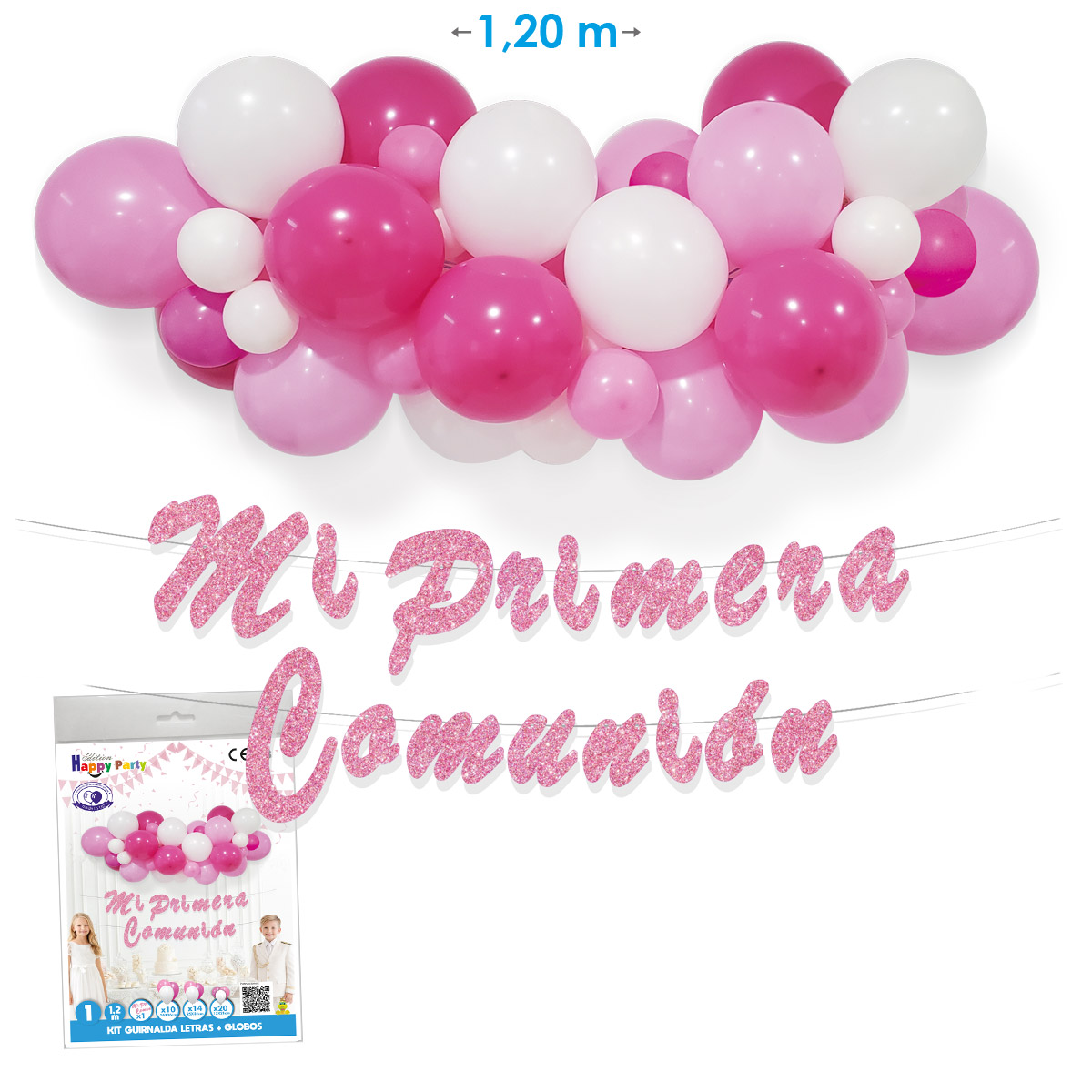 B/ GUIRNALDA MI PRIMERA COMUNION ROSA R.6460-03