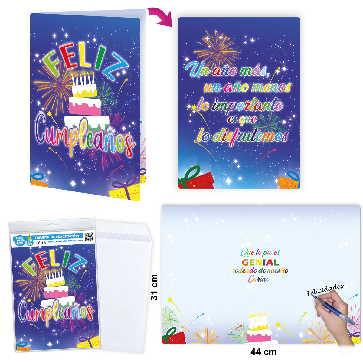 B/ TARJETA F.CUMPLEAÑOS F. ARTIFICIALES R6627-01