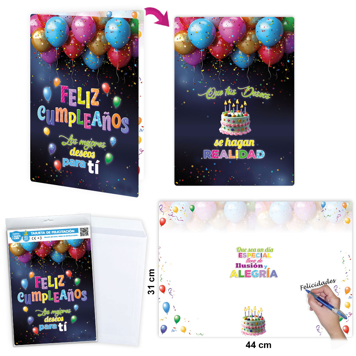 B/ TARJETA F.CUMPLEAÑOS TARTA R.6627-07