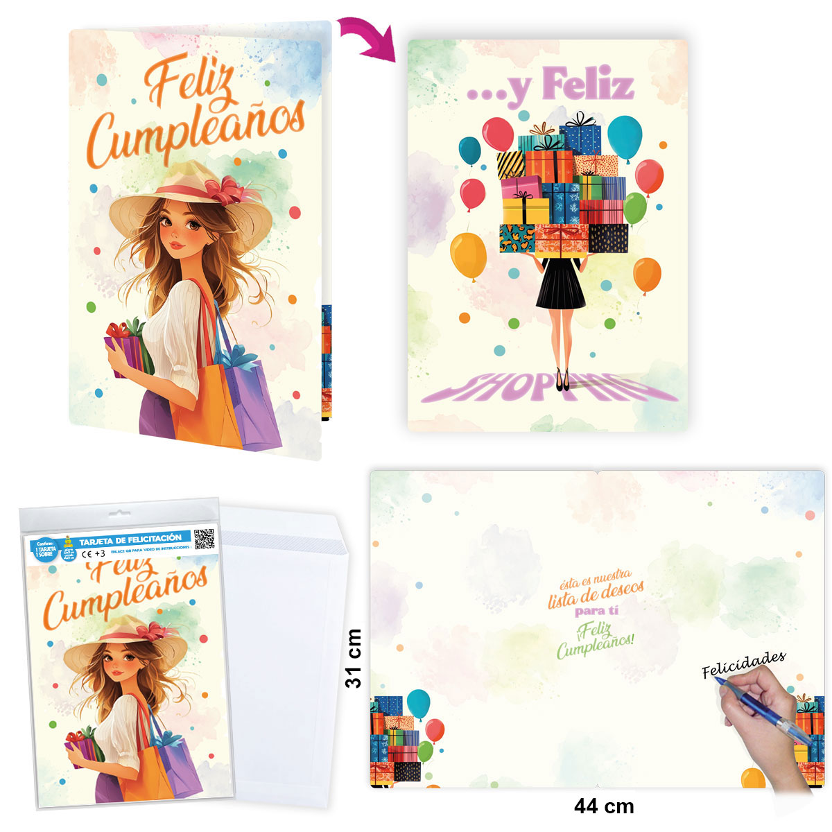 B/ TARJETA F.CUMPLEAÑOS CHICA R.6627-08