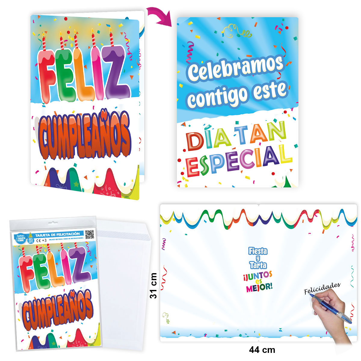 B/ TARJETA F.CUMPLEAÑOS VELAS R.6627-09